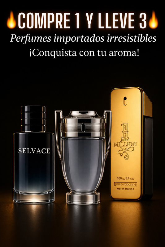 🔥 COMPRE 1 Y LLÉVESE 3 PERFUMES IMPORTADOS🔥 + Envío Gratis